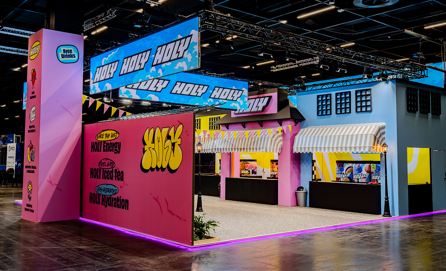 HOLY exhibition stand at gamescom 2026 in Cologne by rocDesign