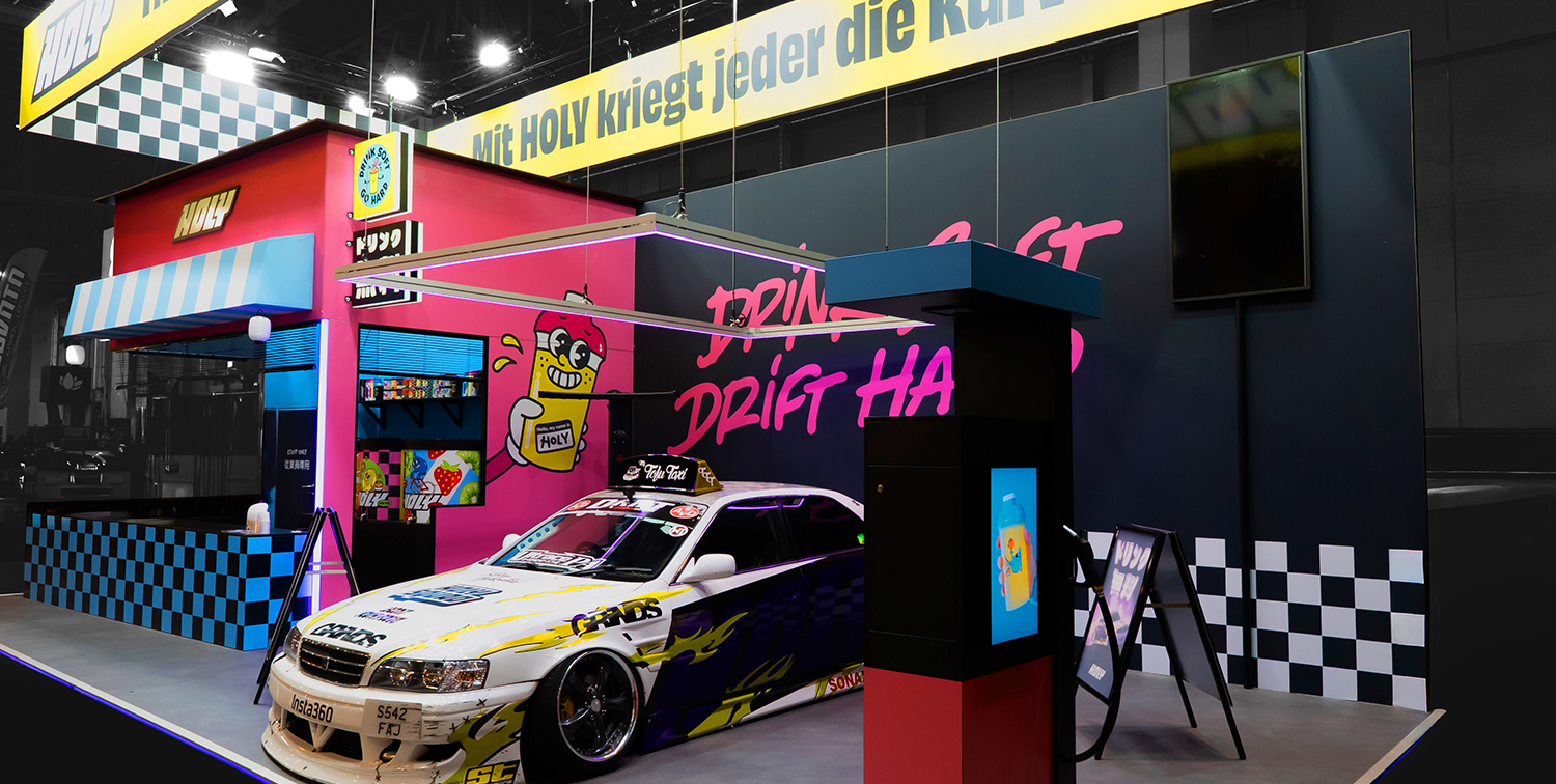 rocDesign - Holy Softdrinks - Essen Motor Show Messestand