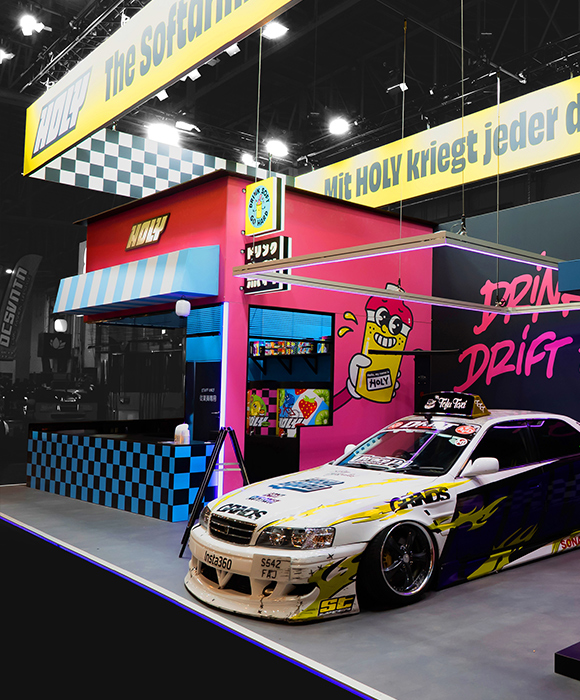 rocDesign - Holy Softdrinks - Essen Motor Show Messestand