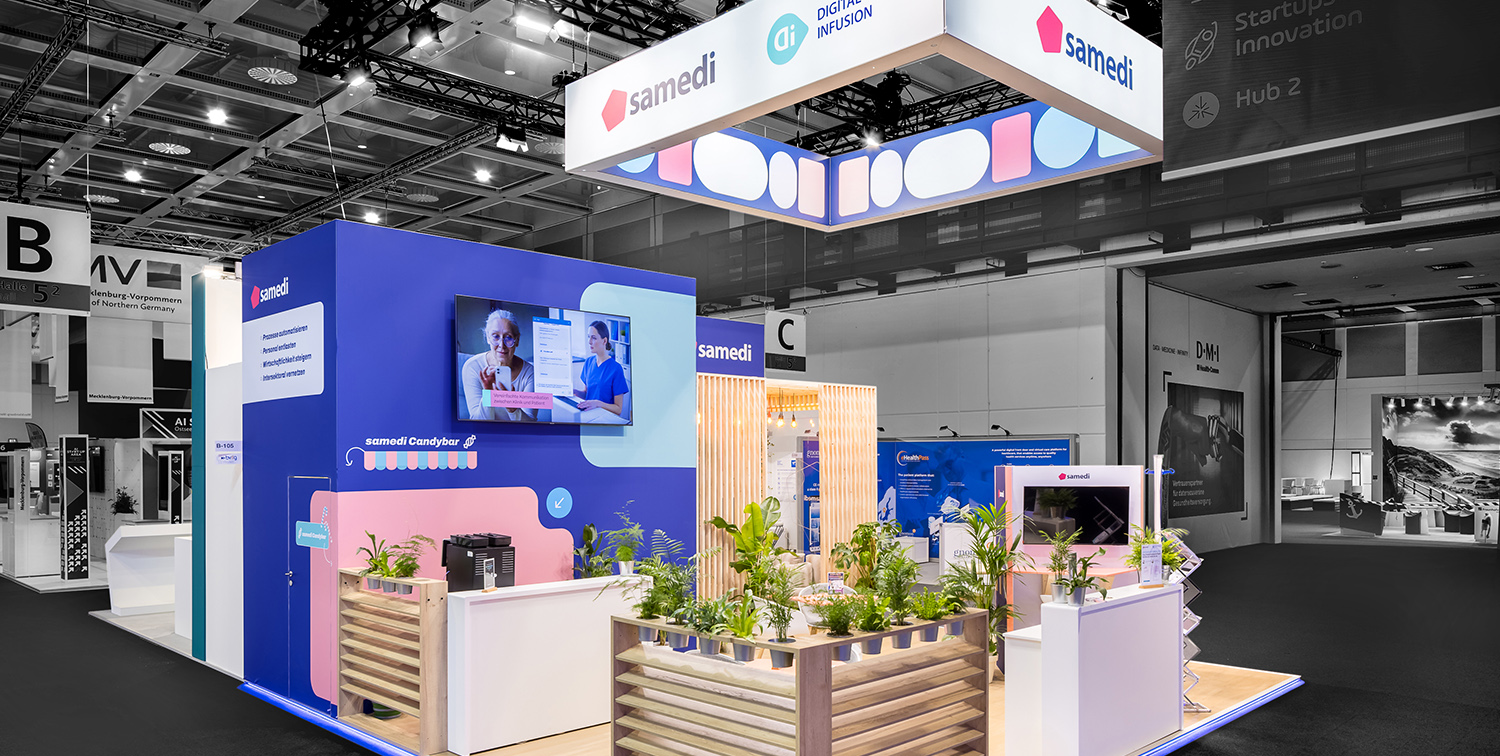 rocDesign - Bild von Messestand Kunde Samedi