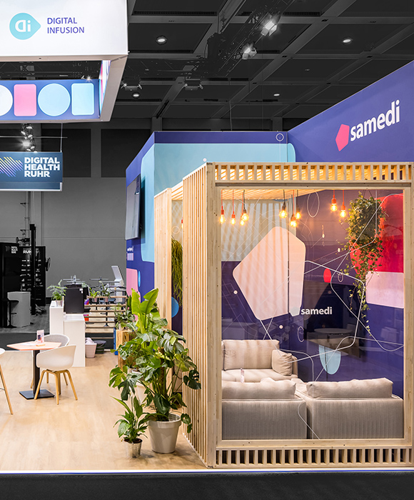 rocDesign - Bild von Messestand Kunde Samedi